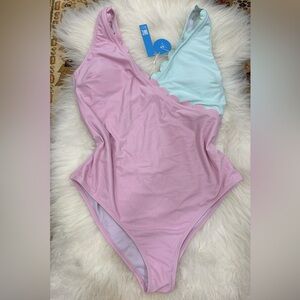 New With Tags Cupshe Mint and Pink One Piece Swimsuit